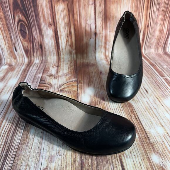 Abeo Shoes - Abeo Bio System TAMMY Size 9 Narrow Black Leather Ballet Flats Shoes Loafers 9N